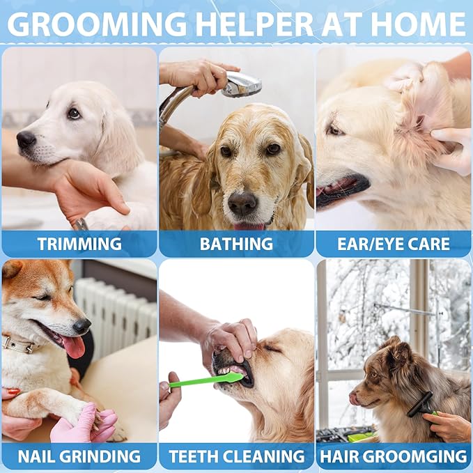 ATESON Pet Grooming Hammock Harness for Large Giant Dogs Nail Trimming, Dog Sling for Cutting Nails, Dog Hanging Holder Hanger with Nail Clippers, Nail File, Scissors XXXL