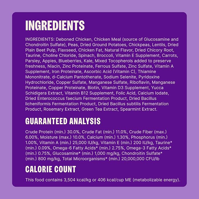 Wellness Complete Health Large Breed Adult Dry Dog Food, Grain Free Kibble, Natural, Chicken Recipe, 24 lb Bag