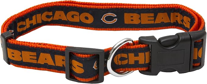Pets First NFL Chicago Cubs Licensed PET COLLAR, Large - Heavy-Duty, Strong, and Durable Dog Collar. Available in 31 Football Teams and 4 Sizes