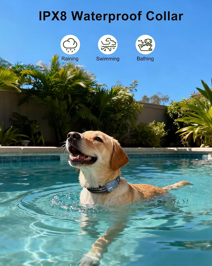 Dog Shock Collar - 4500FT Dog Training Collar with Remote, IPX8 Waterproof Electric Dog Collar with 4 Training Modes, Security Lock, Rechargeable eCollar for 10-120lbs Dogs(Bright Blue 1 Pack)