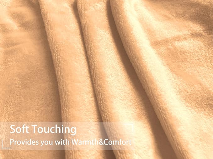 iMaylex Soft Puppy Flannel Fleece Blanket for Pet Dog Cat, Plush Microfiber, Cozy and Lightweight, Camel, Pet, 27 x 39 inch (70 x 100 cm)