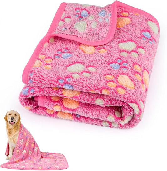 Dog Blankets for Medium Dogs, Cat, Premium Soft Dog Blankets for Small Dog Washable, Puppy Blanket Dogs Essentials for Puppies (1, Pink, 41" x 30")