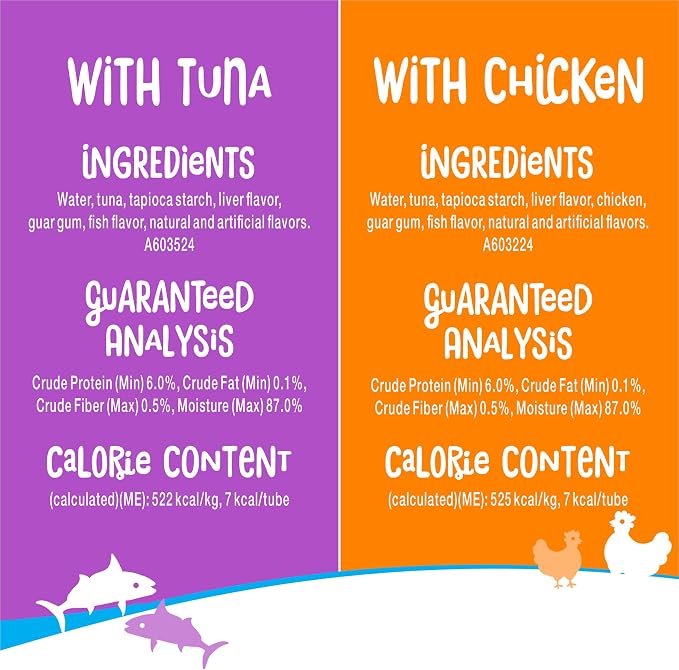 Purina Friskies Lil' Lickables with Chicken or Tuna Variety Pack Lickable Cat Treats  - 5 oz. (Pack of 10)