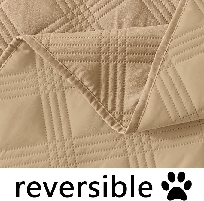 hyha Waterproof Dog Blanket, Reversible Pet Bed Blanket, Soft Sofa Couch Cover for Dogs Washable, Waterproof Pet Couch Covers for Sofa Puppy Cats Furniture Protector(40"x70", Camel/Camel)