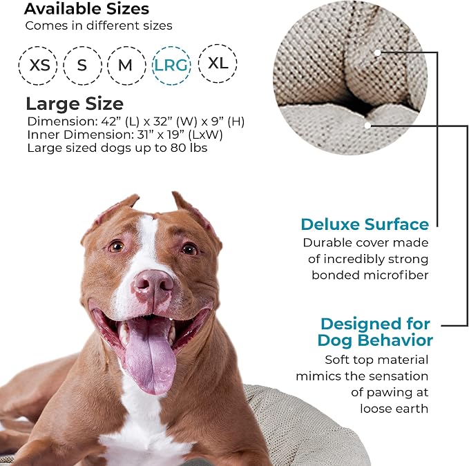 Bowsers Aspen Chenille Donut Bed for Dogs - Calming Dog Bed with Removable Tufted Cushion and Overstuffed Bolster Ring - with High Memory Polyester Fiber and Upholstery Grade Fabric - Large