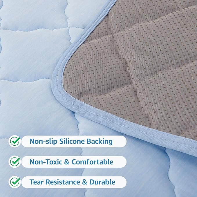 LOOBANI Dog Cooling Mat for Extra Large - 60" x 40" Pet Cooling Pad for Pet with Anti-Slip Bottom, Premium Q-MAX>0.5 Self-Cooling Pad for Dogs, Cats, Indoor & Outdoor Use, Couch, Bed, and Floor