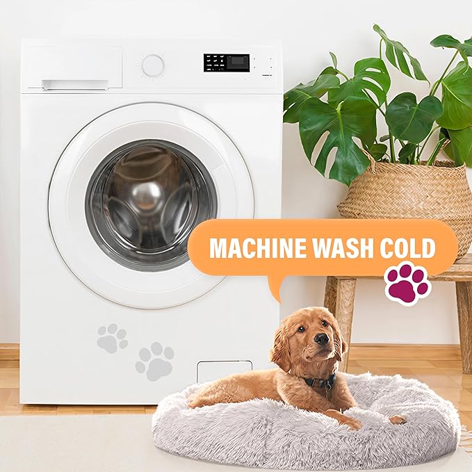 Active Pets Large Dog Bed, Calming Orthopedic Pet Bedding for Anxiety Relief, Joint Support & Comfort, Washable Dog Furniture, M 45lbs, Beige
