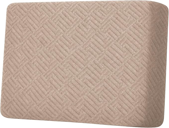 XINEAGE Couch Cushion Covers,Loveseat Seat Slipcovers for Pets,Non Slip Sofa Seat Cover Washable,Sofa Slipcovers with Elastic Bottom(1 Piece Loveseat Cushion Cover,Khaki)