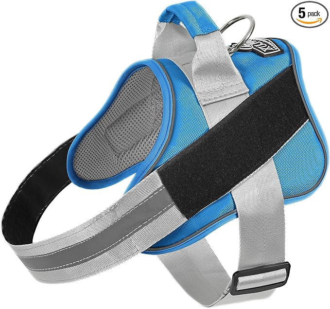 Dog Harness, No-Pull Reflective Dog Vest, Breathable Adjustable Pet Harness with Handle for Outdoor Walking - No More Pulling, Tugging or Choking