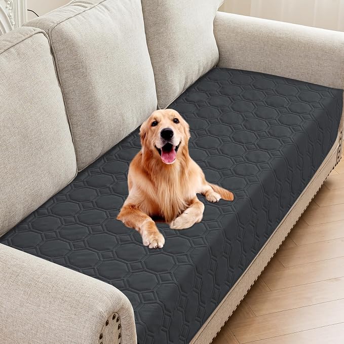 ZNSAYOTX Ultimate Cozy Blankets (30"x70") 100% Waterproof Sofa Mat Blanket for Dog Pets, Bed Couch Protector with Non-Slip Back Washable Durable, Pee Scratch Proof Easy to Clean (Black)