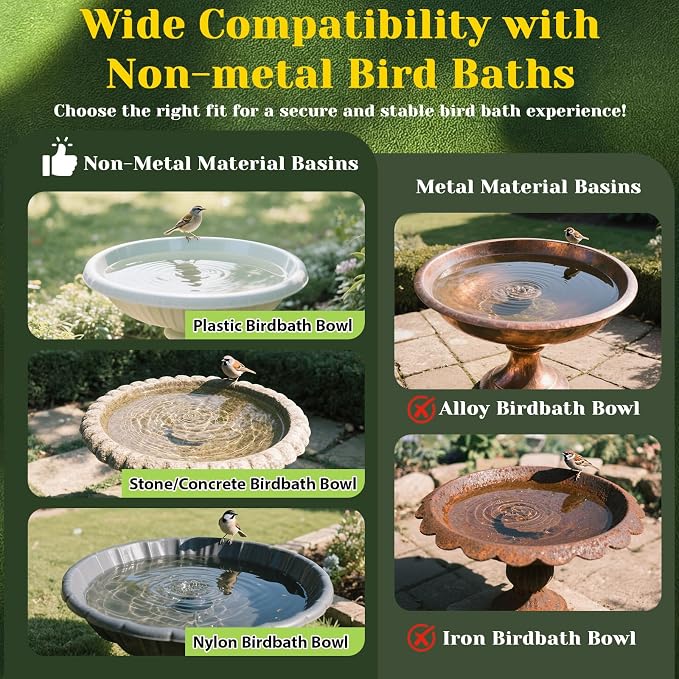 3Pcs Bird Bath Copper Purification Disk 99.99% Pure Copper Water Cleaning Discs 0.6mm Physical Clean Water for All-Season Universal Natural Fit for Outdoor Birdbaths, Bowls, Garden Fountain（Leaf）
