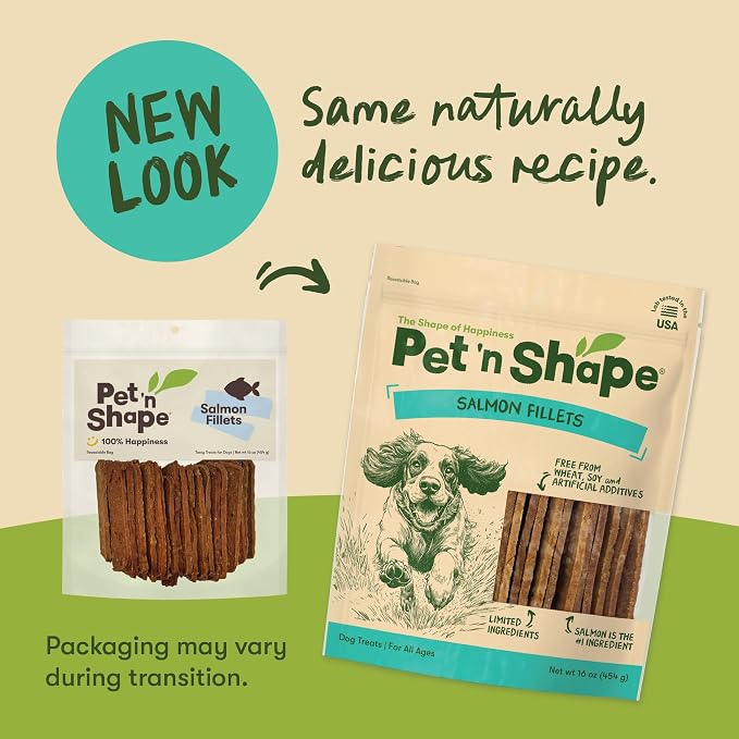 Pet 'n Shape Salmon Fillets, 16 oz - Healthy, Protein Rich Treats for Dogs