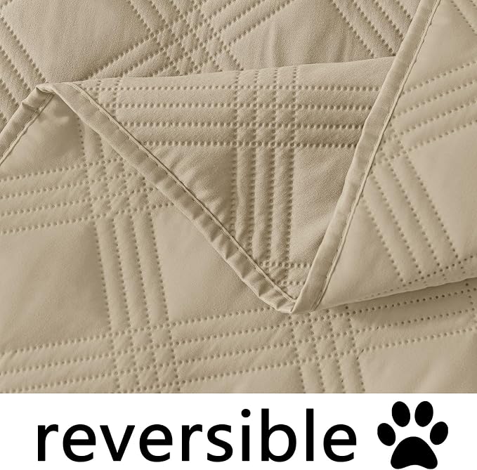 hyha Waterproof Dog Blanket, Reversible Pet Bed Blanket, Soft Sofa Couch Cover for Dogs Washable, Waterproof Pet Couch Covers for Sofa Puppy Cats Furniture Protector(30"x53", Taupe/Taupe)