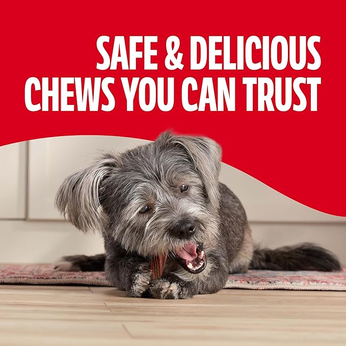 Milk-Bone Comfort Chews, Mini Dog Chews with Unique Chewy Texture and Real Beef, 7.4 Oz. Bag (Case of 5) (6 Chews Each)