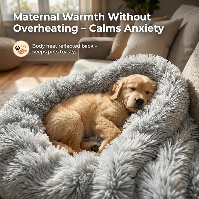 PJYuCien Dog Blanket for Dogs, Puppies and Pets, Lightweight & Portable Fluffy Fleece Throw, Super Soft Plush Cat Blanket for Couch/Car Seat/Furniture, Machine Washable, 16"x24", Grey