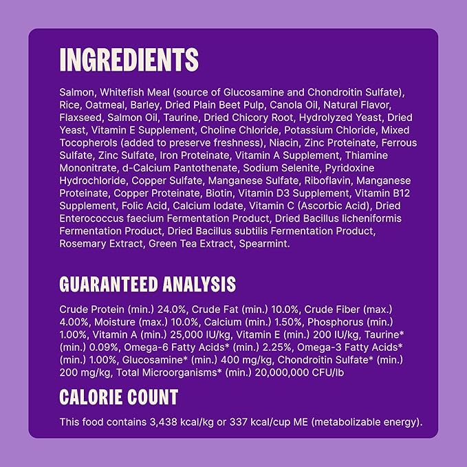 Wellness Complete Health Sensitive Skin and Stomach Dry Dog Food, Wholesome Grain Kibble, Natural, Chicken Free, Salmon and Rice Recipe, 24 lb Bag