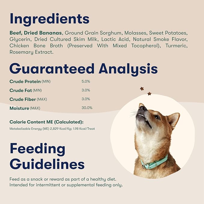 Jinx Beef Dog Training Treats - Healthy All-Natural Mini Bite-Sized Dog Treats for Training with Grass-Fed Beef - Pet Products for All Dogs (Puppies, Adults & Seniors) - 4oz
