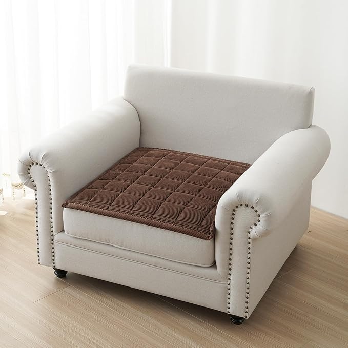 Couch Covers for Dogs Washable, Non Slip Couch Covers for Loveseat Sofa Pet Friendly, Soft Fuzzy Sofa Covers for Pet, Dog Couch Cover Furniture Protector(1PC,Dark Brown,27.6"x27.6")