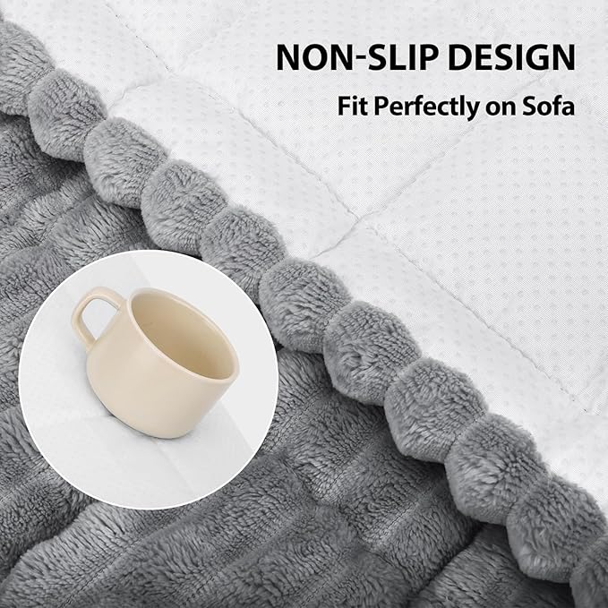 Fixwal Waterproof Dog Couch Cover, Washable Non-Slip Pet Couch Covers for Sofa, Leak-Proof Sofa Protector for Dogs, Pet Friendly Thick Soft Fuzzy Furniture Cover (Light Grey, 27.6" x 70.9")