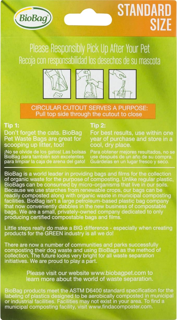 BioBag, Pet Waste Bags, 50 Count (Pack of 4)