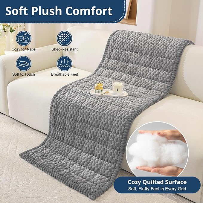 OstepDecor Couch Cover for Dogs, Washable Non Slip Sofa Cover for Pets, Soft Couch Covers for Sofa, Loveseat and Sectional, Furniture Protector Against Pet Hair & Scratches (35.4" x 35.4", Grey)