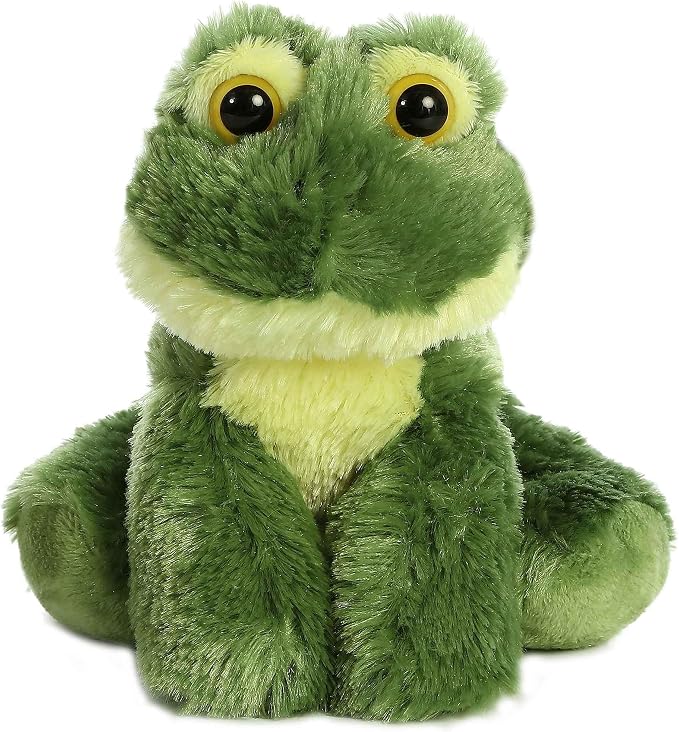 Aurora® Adorable Mini Flopsie™ Frolick Frog Stuffed Animal - Mini Companions Ready for Playful Adventures - for Kids All Ages, Toddlers, Adults, and Families - Green 8 Inches