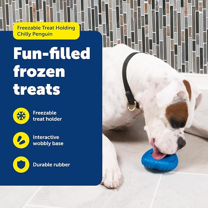 PetSafe Chilly Penguin-Freezable Dog Toy for Small Dogs-Fill and Freeze-Frozen Dog Toy to Fill with Treats-French Vanilla Scented-Interactive Pet Puzzle for Boredom or Separation Anxiety,(Pack of 2)