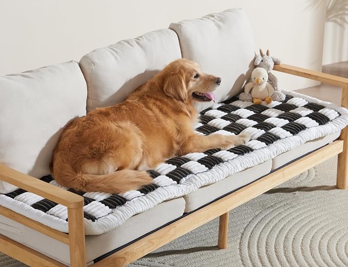 Couch Cushion Cover for dogs Sofa Cover Washable Pet Love Seat Couch Covers for Sofa Slipcovers Couch Protector Blanket for Dogs Sofa Cushion Covers for Pets Washable Pad Black 70x150cm/27.6x59in