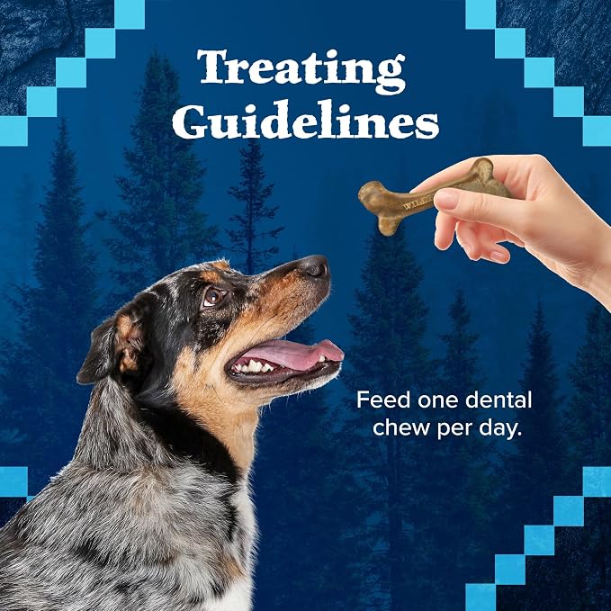 Blue Buffalo Wilderness Wild Bones Grain-Free Dental Chews Dog Treats, Mini, 27-oz Bag