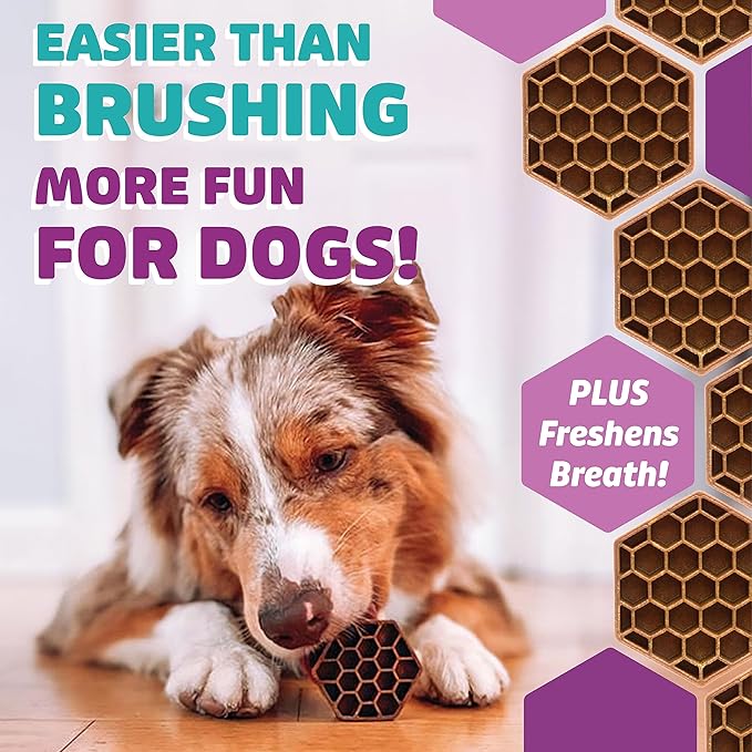 Yummy Combs Dog Dental Treats – Fish & Egg Protein – Vet VOHC Approved, Removes Tartar – A Daily Teeth Cleaning Treat for Medium Dogs (30 Count) (Pack of 2)