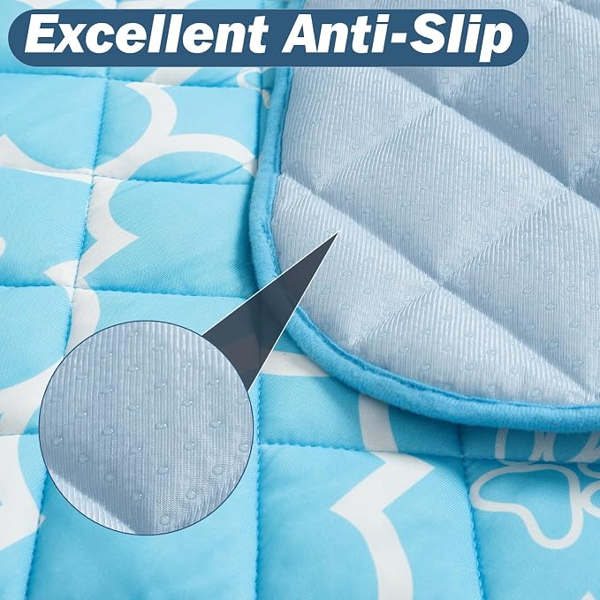 EXPAWLORER Dog Cooling Mat-28.3''*47.2'' Upgraded Extra Large Cooling Pad for Dog Dogs Cats Pets in Summer Keep Cool,Washable,Non-Slip Blanket for Grate Sofa Bed Outdoor