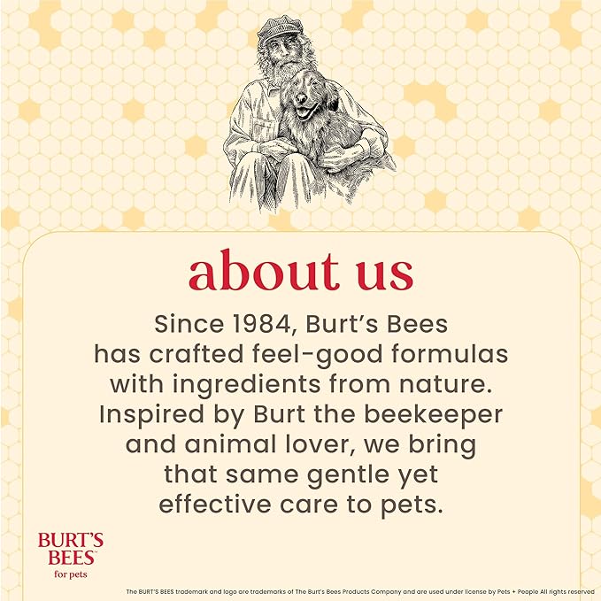 Burt's Bees for Pets Manuka Honey Oatmeal Conditioner for Dogs, Colloidal Oatmeal, 95%+ Natural Origin, No Sulfates, Parabens or Phthalates, Leaves Coat Soft & Shiny, Milk & Honey Scent, 10 Fl Oz