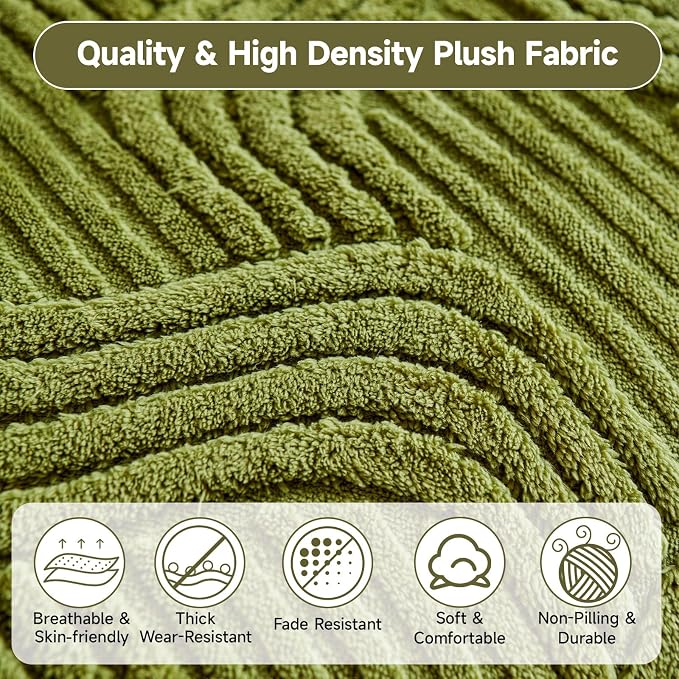 OTOB All Season Couch Cover for Dogs Washable, Non Slip Ultra Soft Plush Pet Couch Covers for 3 Cushion Couch Sofa, Cozy Fuzzy Sofa Slipcovers Furniture Protector, 1 Piece(Matcha Green, 35.4"x70.9")