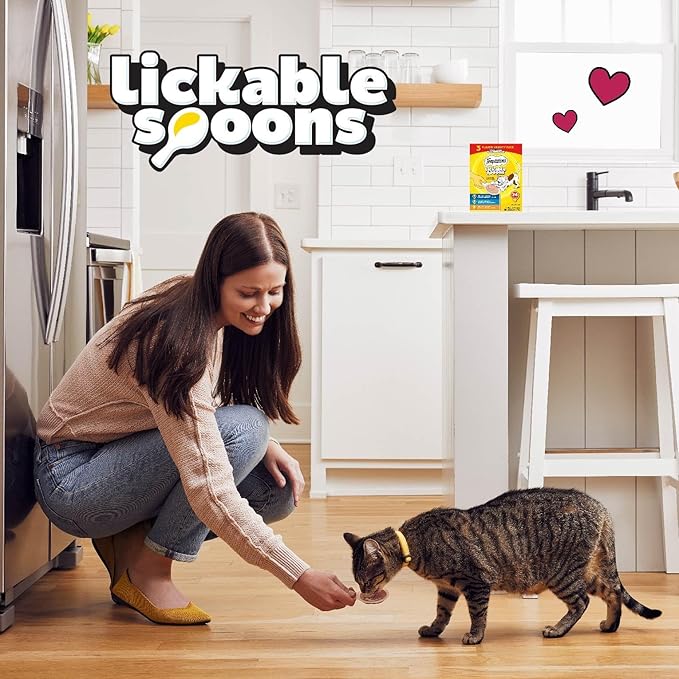 Temptations Lickable Spoons, Soft Lickable Cat Treats, Adult Wet Cat Treats, Variety Pack, 24 Spoons (Pack of 2)