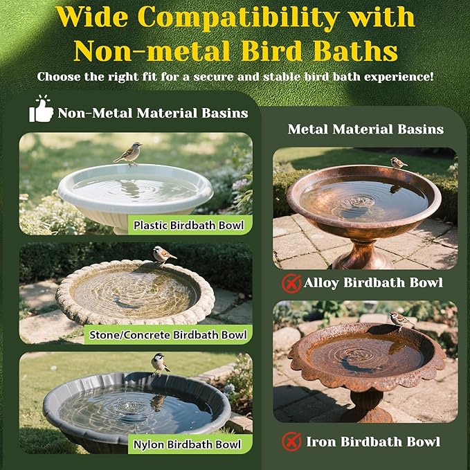 3Pcs Bird Bath Copper Purification Disk 99.99% Pure Copper Water Cleaning Discs 0.6mm Physical Clean Water for All-Season Universal Natural Fit for Outdoor Birdbaths, Bowls, Garden Fountain (Fish)