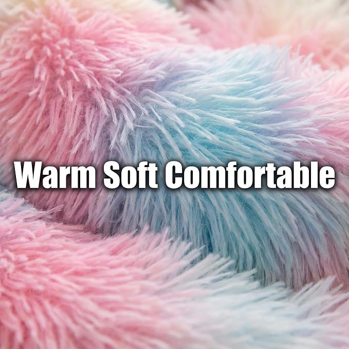 Guinea Pig Bed 11.8 Inch for Small Animal，Washable Small Animal Beds，Hideout Soft & Comfortable Donut Bed for Dwarf Rabbits/Hamster/Hedgehog/Ferrets,Rainbow