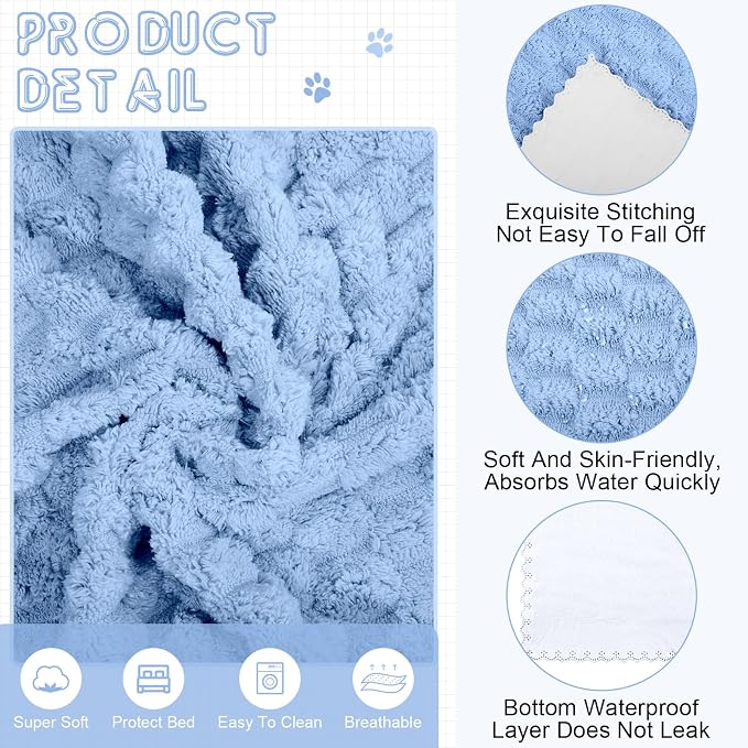 SmoothNovelty 5 Pcs Waterproof Guinea Pig Blankets Washable Small Animal Pee Pad Pet Blanket Sleep Bedding Mats Absorbent Guinea Pig Cage Liner Reusable Pet Sleep Pad(Multicolored,18" X 24",Classic)