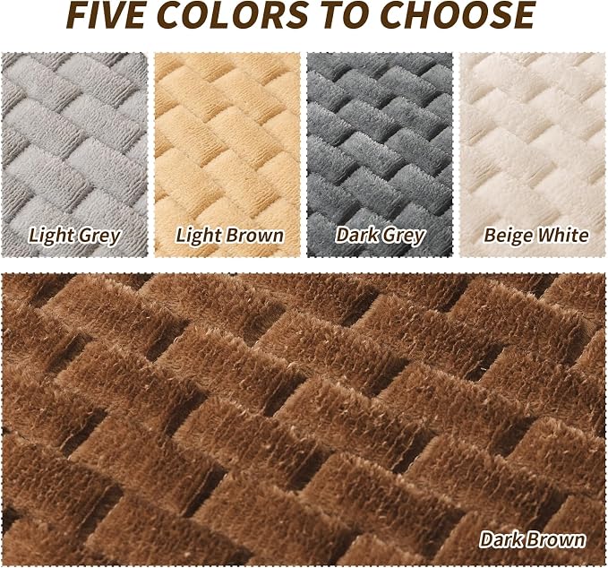 Couch Covers for Dogs Washable, Velvet Dog Couch Cover Protector, Fuzzy Plush Pet Sofa Cover for Single Sofa, Sofa Covers for Pets(1,Dark Brown,27.6"x27.6",Single Seater)