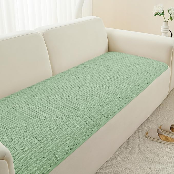 Foxdecor Couch Cover Sofa Covers Washable, Dog Bed Cover Couch Covers for 3 Cushion Couch Sofa Pet Friendly, Dog Couch Cover Furniture Covers for Pets.(Sage Green 32x53 inch)