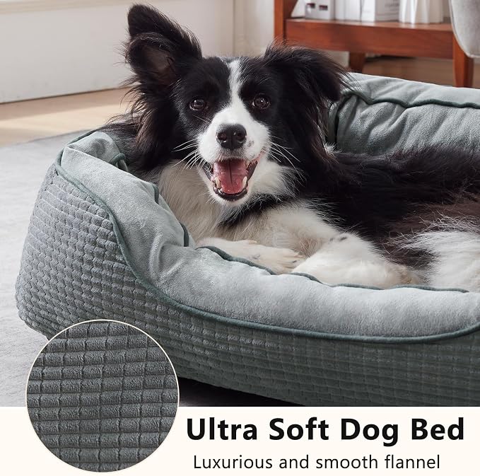 Dog Beds for Small Medium Dogs & Cats. Washable Pet Bed, Orthopedic Dog Sofa Bed, Soft Calming Sleeping Warming Puppy Bed (Star-Grey, Small-(20’’x 19’’x 6’’))