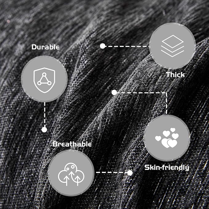 MEETSKY Washable Sofa Cover Black Sectional Couch Covers for 2 Cushion Couch Sofa Thick Universal Chenille Sofa Covers with Tassel Furniture Protector for Dogs, 71"x 102"