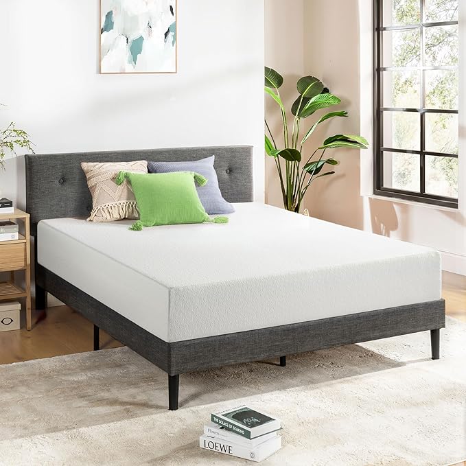 Best Price Mattress 10 inch King Mattress Bed-In-A-Box, Green Tea Memory Foam,White