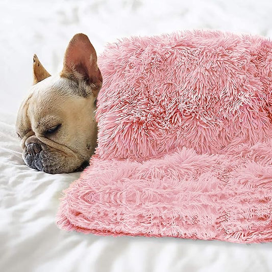 Pet Dog Bed Blankets, Fluffy Fleece Dog Throw Blankets Sleep Mat,Soft Puppy Blankets Cat Kitten, S M L XL,Fuzzy Reversible Sherpa Blanket for Bed, Couch, Sofa, Travel,Washable & Lightweight