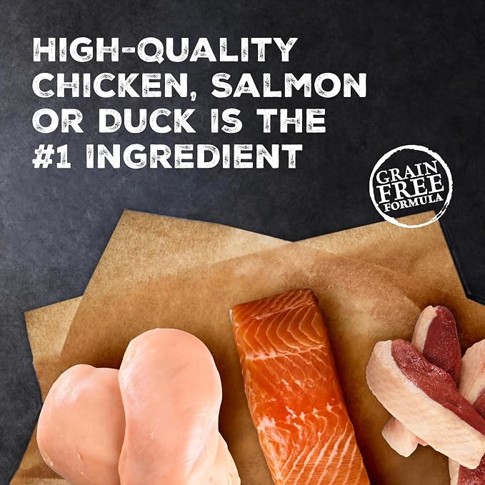 Blue Buffalo Wilderness Paté Variety Pack (Chicken, Salmon, and Duck) Adult Wet Cat Food, High-Protein & Grain-Free Recipes Enhanced with Vitamins, Minerals, and Other Nutrients, 3-oz. Each (24 Count)