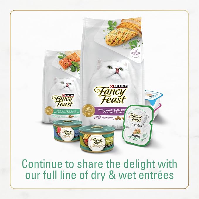 Purina Fancy Feast Dry Cat Food With Ocean Fish, Salmon, and Garden Greens Accents - 7 lb. Bag