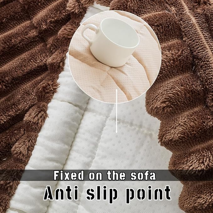 Mitid Sofa Cover Fuzzy Couch Cover for Pet, Couch Covers for Dogs Washable Non-Slip Sofa Slipcover Cushion Protector Pets Friendly Mat