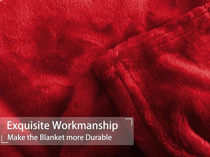 iMaylex Soft Puppy Flannel Fleece Blanket for Pet Dog Cat, Plush Microfiber, Cozy and Lightweight, Red, Pet, 27 x 39 inch (70 x 100 cm)