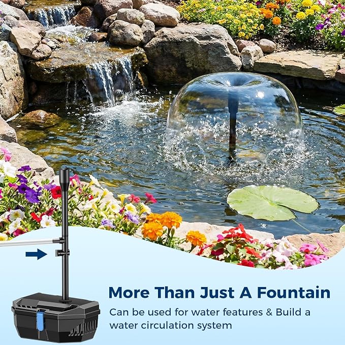 NFESOLAR 20W Solar Pond Filter Kit with Fountain Pump, 160 GPH Solar Pond Pump & Outdoor Filter Box, Submersible Water Pump with 16.5FT Cable & 6.6FT Tubing for Koi Pond, Fish Tank, Garden Fountain