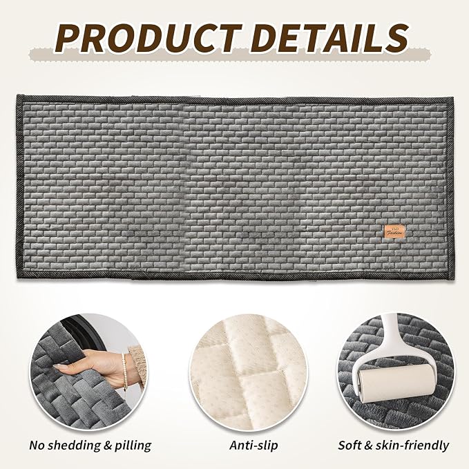Couch Covers for Dogs Washable, 27.6"x59.1" Velvet Dog Couch Cover Protector, Fuzzy Plush Pet Sofa Cover for Loveseat, Sofa Covers for Pets(1,Dark Grey, 2 Seater Sofa Pad Cover)