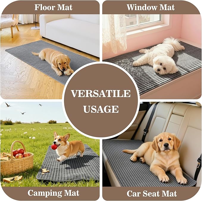 MYSKY HOME 100% Waterproof Couch Cover, Couch Covers for Dogs Washable, Non Slip Sectional Couch Covers, Couch Cover L Shape, Sofa Covers, Dog Bed Cover for Couch, Dark Grey, 35"x63"